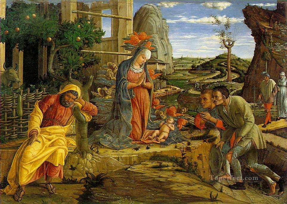 羊飼いの礼拝 ルネサンスの画家アンドレア・マンテーニャ油絵